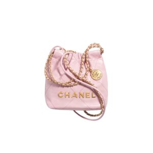 샤넬[chanel/팬더샵]22백 미니 핸드백(연핑크/금장/램스킨)