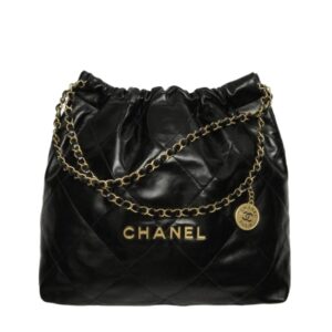 샤넬[chanel/팬더샵]*정품가죽* 22백 미디엄 핸드백(블랙/금장/카프스킨)