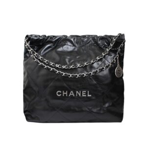 샤넬[chanel/팬더샵]22백 미디엄 핸드백(블랙/은장/램스킨)