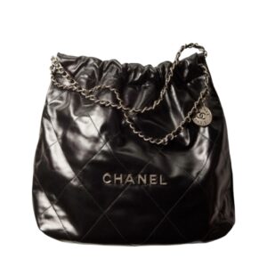 샤넬[chanel/팬더샵]*정품가죽* 22백 미디엄 핸드백(블랙/은장/카프스킨)