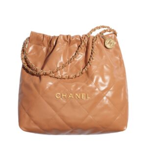 샤넬[chanel/팬더샵]*정품가죽* 22백 미디엄 핸드백(카멜/금장/카프스킨)