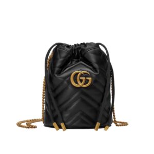 구찌[gucci/OC]GG 마몽 미니 버킷백(블랙)