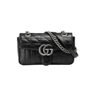 구찌[gucci/OC]GG 마몽 미니 숄더백(블랙/은장)