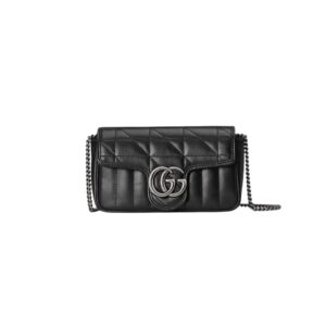 구찌[gucci/OC]GG 마몽 수퍼 미니백(블랙/은장)