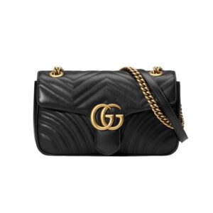 구찌[gucci/OC]GG 마몽 스몰 숄더백(블랙/금장)