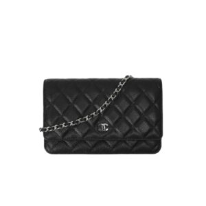 샤넬[chanel/팬더샵]*정품가죽* WOC 클래식 체인 지갑(블랙/은장/캐비어)