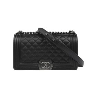 샤넬[chanel/팬더샵]*정품가죽* 보이 미디엄 플랩 백(블랙/은장/캐비어)