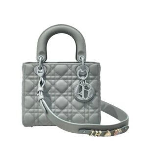 디올[dior/여왕]레이디 디올 ABC 스몰 백(울트라 매트 그레이/까나쥬/램스킨)