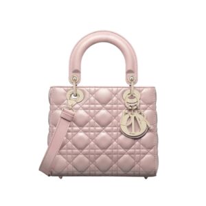 디올[dior/여왕]레이디 디올 ABC 스몰 백(페일 핑크 펄/까나쥬/램스킨)