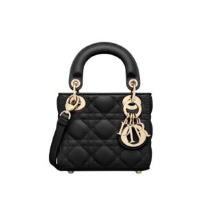 디올[dior/여왕]레이디 디올 마이크로 백(블랙/까나쥬/램스킨)