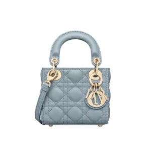 디올[dior/여왕]레이디 디올 마이크로 백(클라우드 블루/까나쥬/램스킨)