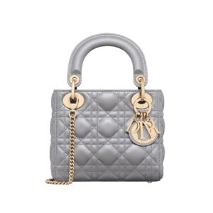 디올[dior/여왕]레이디 디올 미니 백(그레이 펄/까나쥬/램스킨)