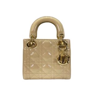 디올[dior/여왕]레이디 디올 미니 백(샌드/까나쥬/페이턴트)