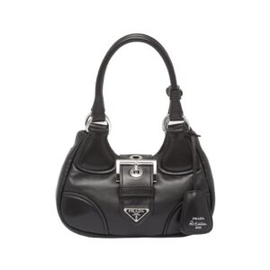 프라다[prada/블랙프라임]문 패딩 나파 레더 백(블랙)