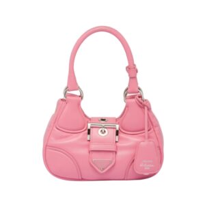 프라다[prada/블랙프라임]문 패딩 나파 레더 백(제라늄 핑크)
