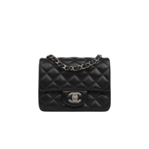 샤넬[chanel/팬더샵]*정품가죽* 클래식 쁘띠삭 플랩백(블랙/은장/램스킨)