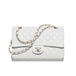 샤넬[chanel/팬더샵]클래식 플랩 백 미디엄(화이트/금장/캐비어)