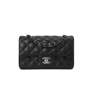 샤넬[chanel/팬더샵]*정품가죽* 클래식 플랩백 미니(블랙/은장/램스킨)
