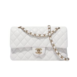 샤넬[chanel/팬더샵]*정품가죽* 클래식 플랩백 미디엄(화이트/금장/캐비어)