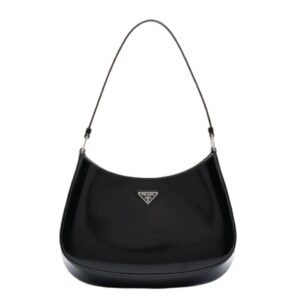 프라다[prada/블랙프라임]클레오 브러시드 레더 숄더백(블랙)