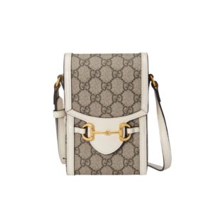 구찌[gucci/OC]홀스빗 1955 폰홀더 미니백(GG수프림/화이트)