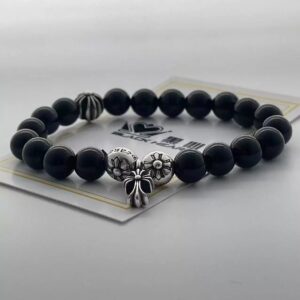 [국내배송]크롬하츠 비즈 팔찌 925실버 흑심