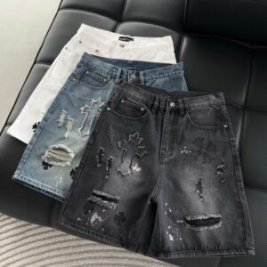 [국내배송]크롬하츠 데님워싱 하프팬츠 청반바지 / 2025 SS