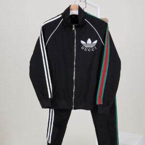[국내배송]구찌 X 아디다스 남성 코튼 저지 지퍼 자켓 & 트랙 조거 팬츠 셋