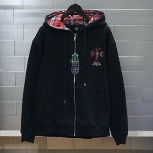 [국내배송]크롬하츠 체크 크로스 후디집업