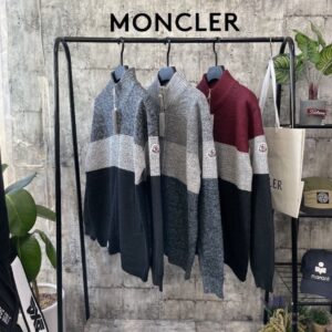 [국내배송]몽클레어 삼색 집업니트