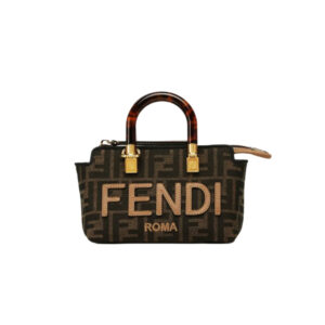 [프리미엄/해외배송]펜디 바이더웨이 보스턴 백 미니(브라운/자카드)